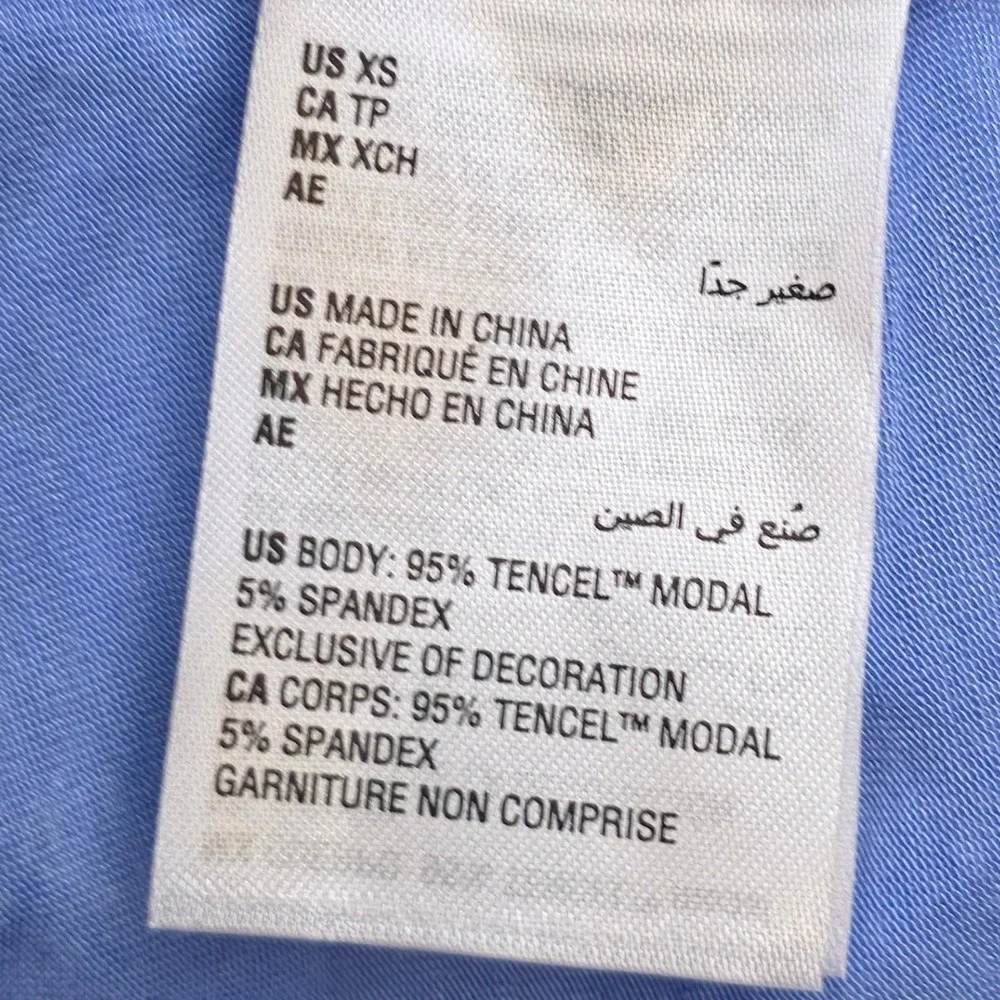 INC International Concept Women Wrap Robe Blue XS Lounge Lace Trim Knit NWT